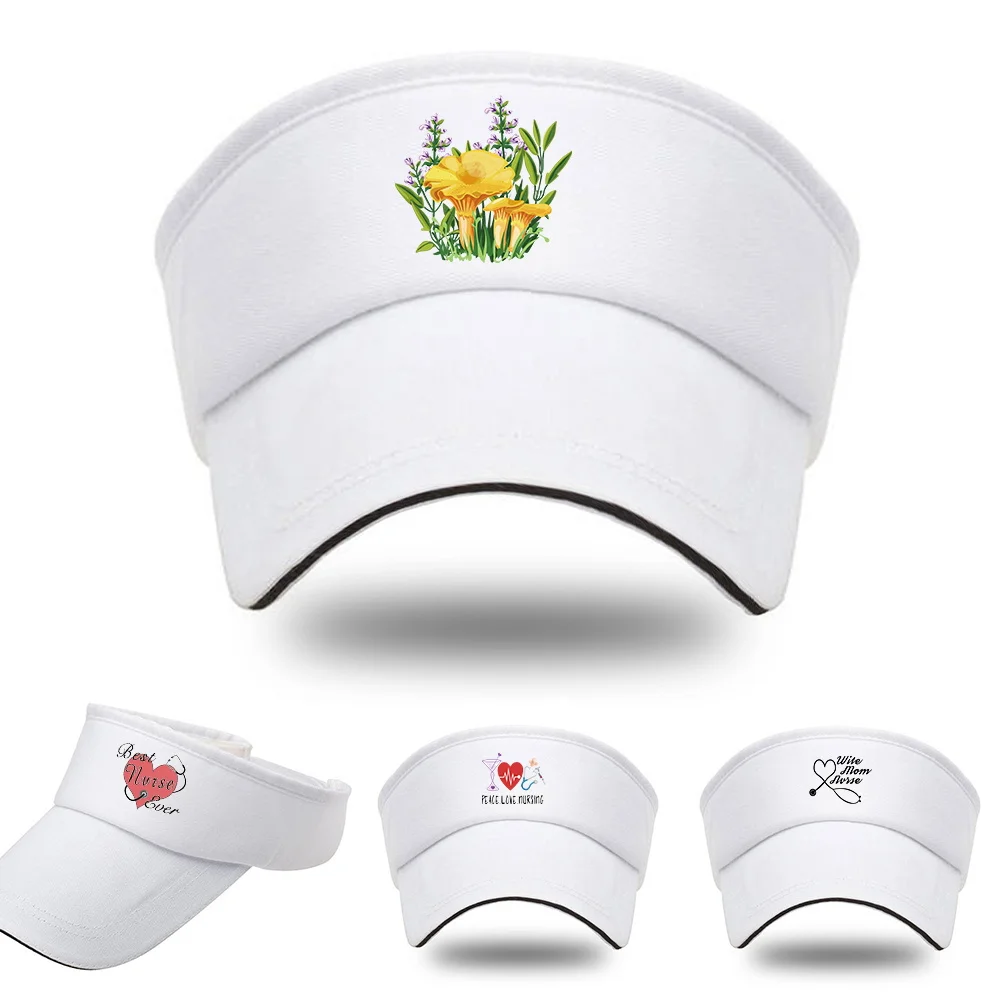 

Tennis Breathable Hats Adjustable Visor UV Protection Top Empty Solid Sports Golf Running Sunscreen Cap Mouth Series