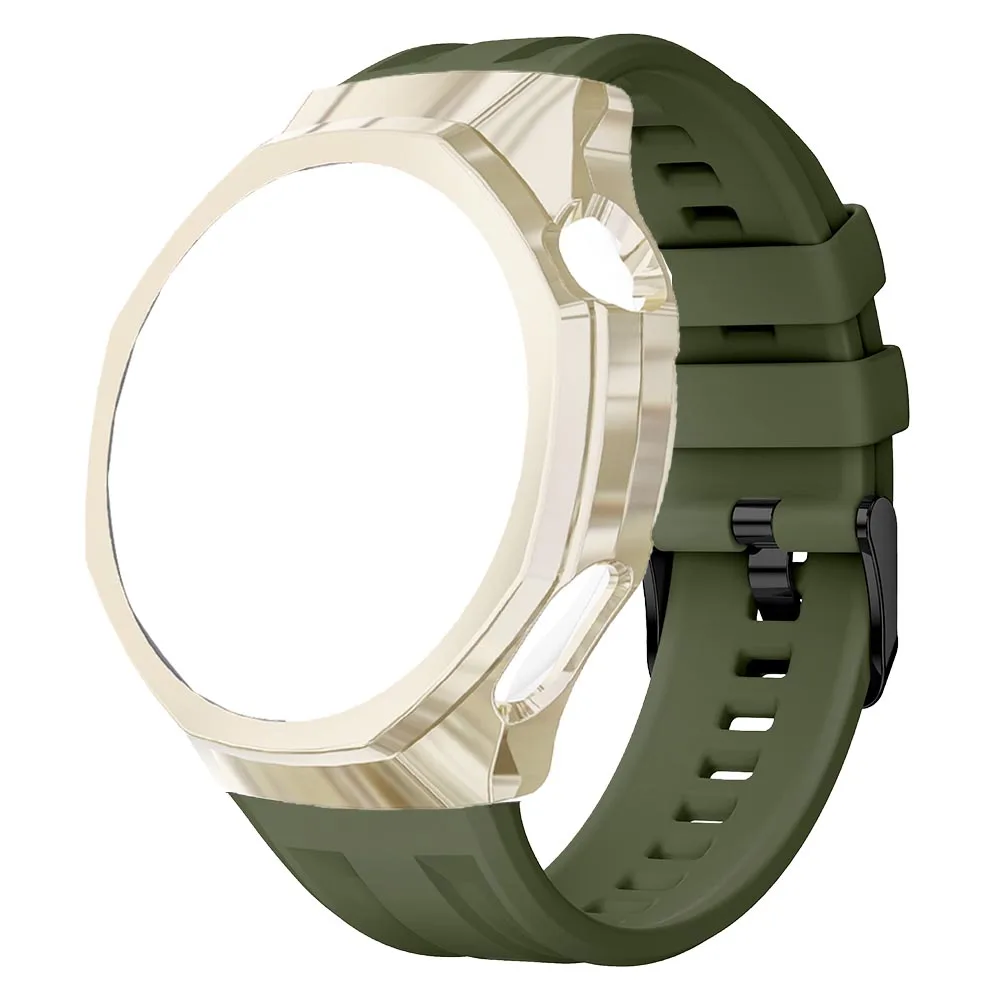 Versatile Silicone Strap with TPU Case - Full Coverage Replacement Band and Protective Accessory