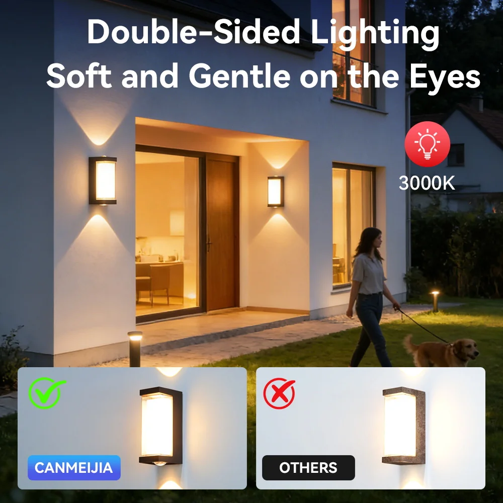 Elegant Outdoor IP65 Waterproof Wall Light - Warm Light for Gardens, Corridors, and Balconies