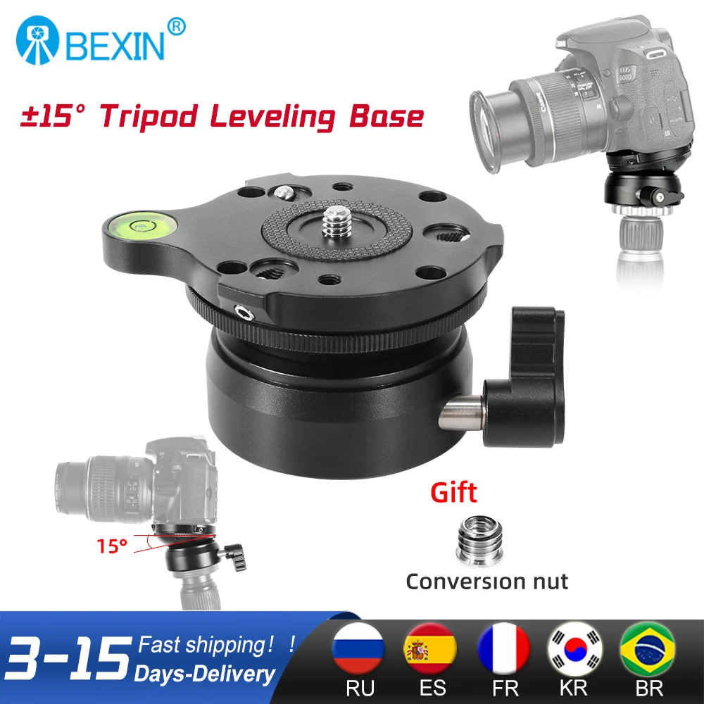 BEXIN Tripod Head DY 60N Leveling Base Ergonomics Locking Knob Head