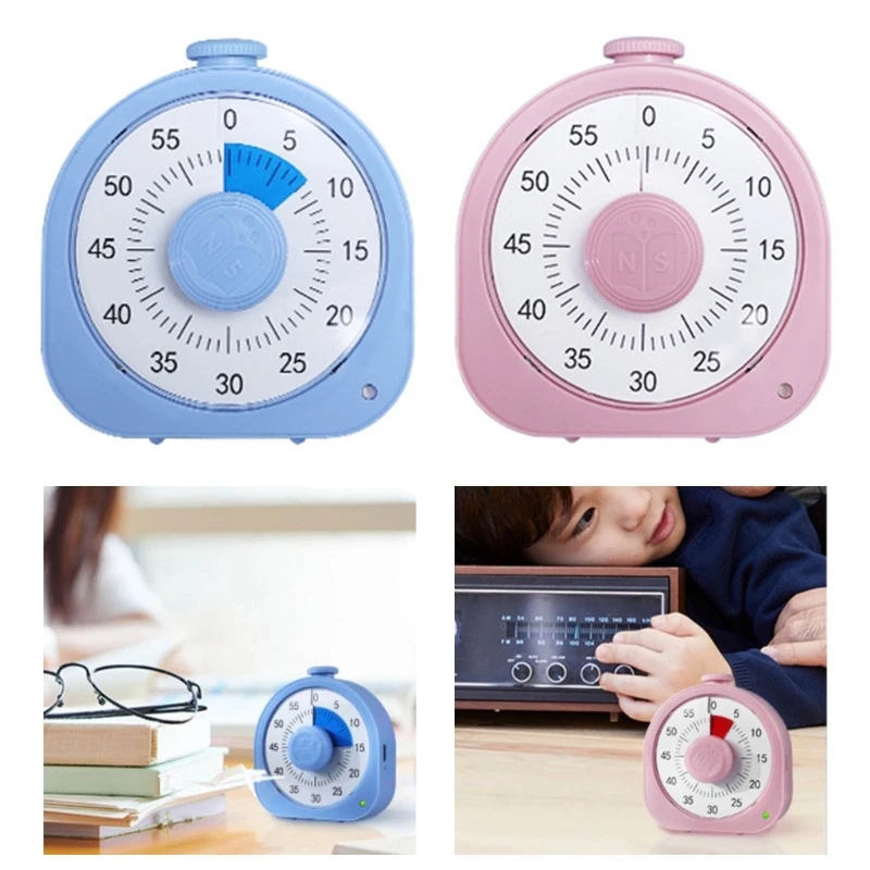 Pink Blue 60 Minutes Visual Timer Classroom Countdown Timer Silent