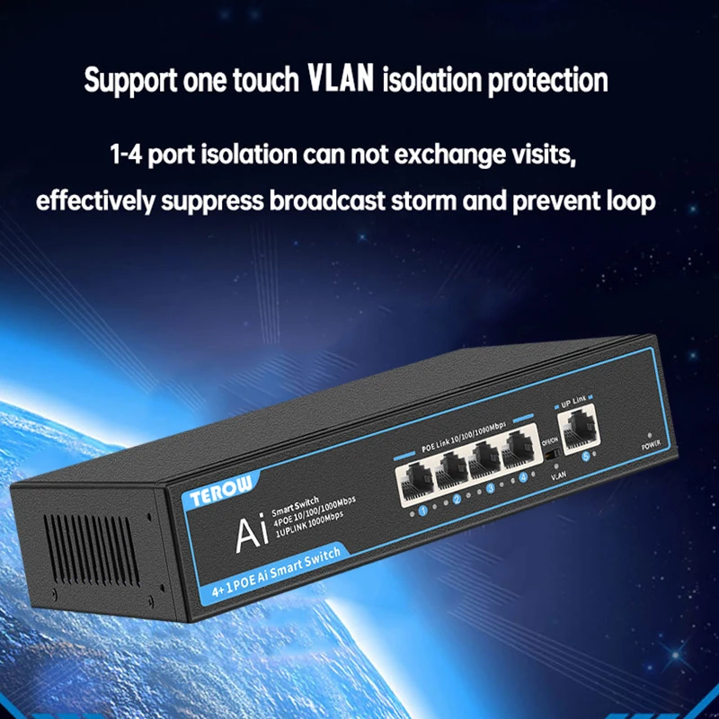 Gigabit Ethernet Lan Switch de Rede Hub Desktop para ap Cctv Câmera ip Wi-fi Plug And Play Portas 1000mbps - Imagem 6