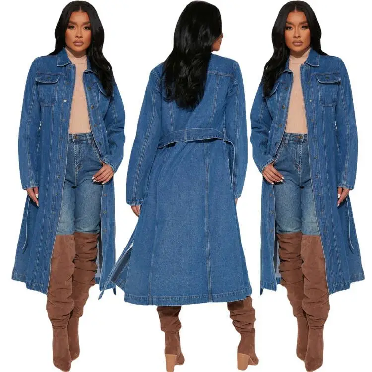 

Casual Women Jenas Color High Streetwear With Pocket Solid Color Party Night Clubwear Coat Jacket For Women Outfit