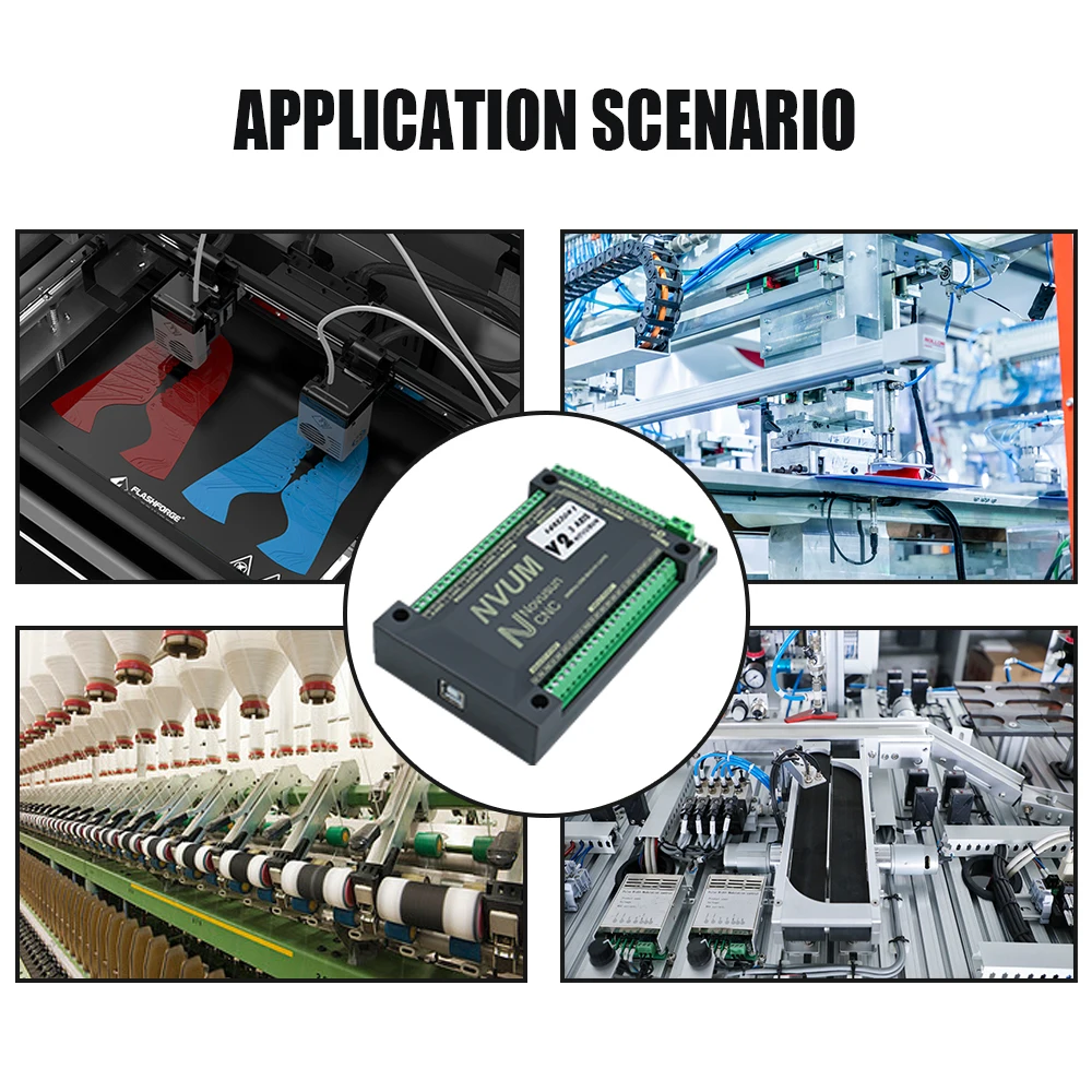 NVUM Mach3 Controller Card Support Stepper and Servo Motor 200Khz With MPG Channel 4Axis 5axis 6 axis USB or Ethernet