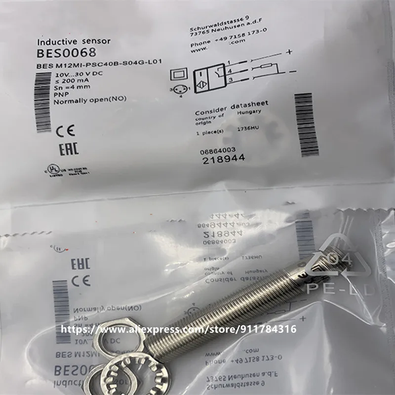 

Новый высококачественный Бесконтактный переключатель Balluff BES02K1 BES M12MI-PSC30B-S04G-W, 2 шт.