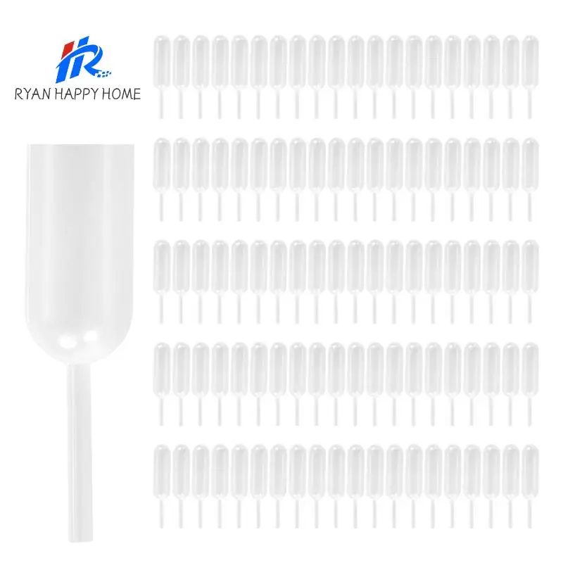 100Pcs 4Ml Plastic Disposable Squeeze Transfer Oils Pipettes Dropper Cream Perfusion Diy Cupcake Pipettes