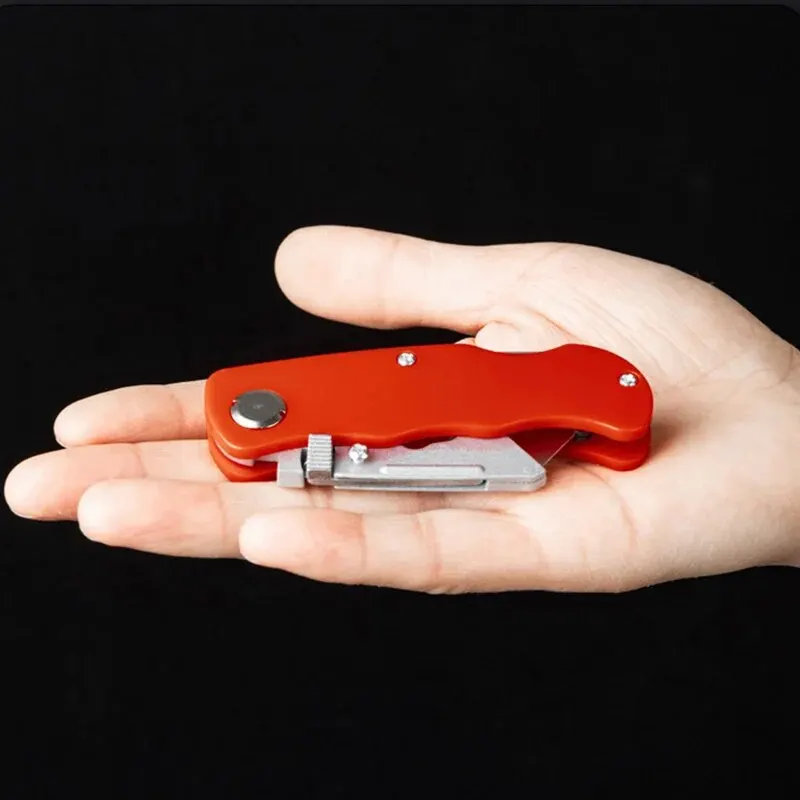 Utility Knife Retractable Sharp Cut Heavy Duty Steel Break 18mm Blade Paper Cut Electrician