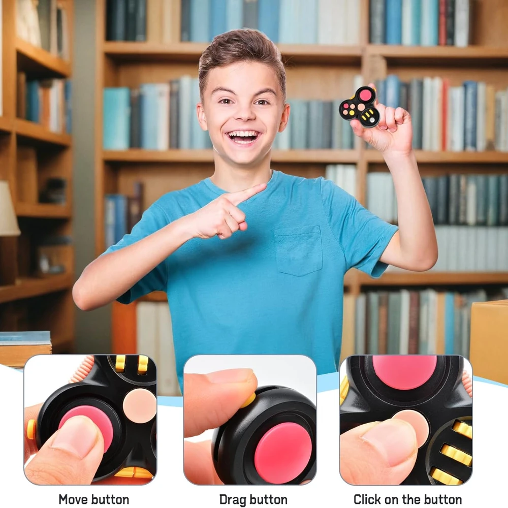 Fidget Toys for Kid and Adults, Autism Figette Cubes Desk Toys, Anxiety Relief Stress Toys, Sensory Fidget Cubes Gifts for Kids - 5