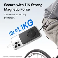 Baseus Magnetic Wallet Card Holder for iPhone 17 MagSafe PU Leather Phone Case with 360° Rotating Stand Bank ID Card Cover Case 5