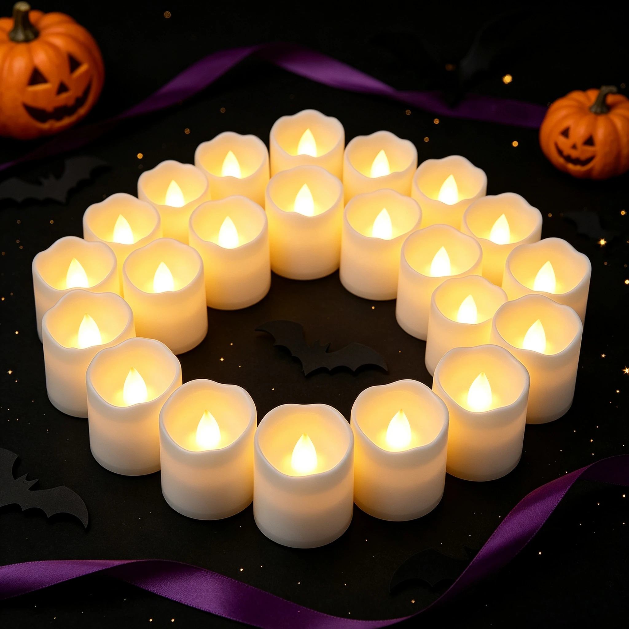 24pcs/Set Flameless LED Candle Creative Wishing LED Tea Light Warm