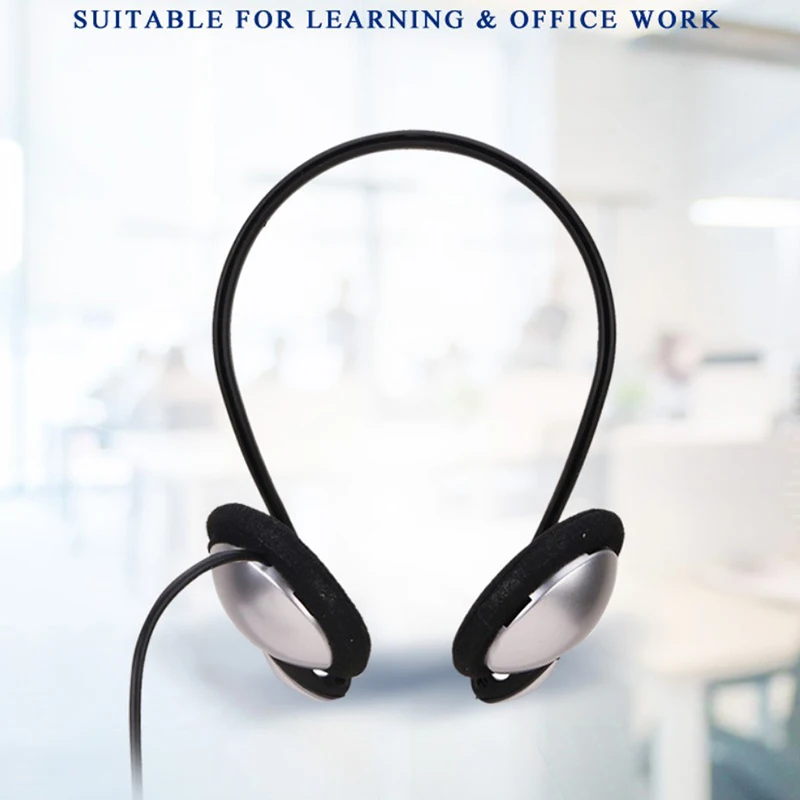 New Wired Neckband Headphones 3.5mm / 6.5mm Plug Piano Sound Black