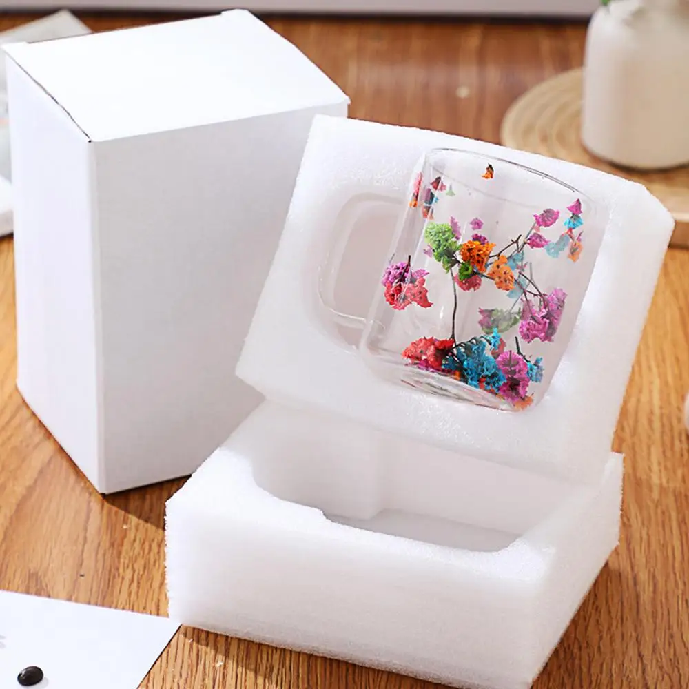 Double Wall Dry Flower Coffee And Tea Cup