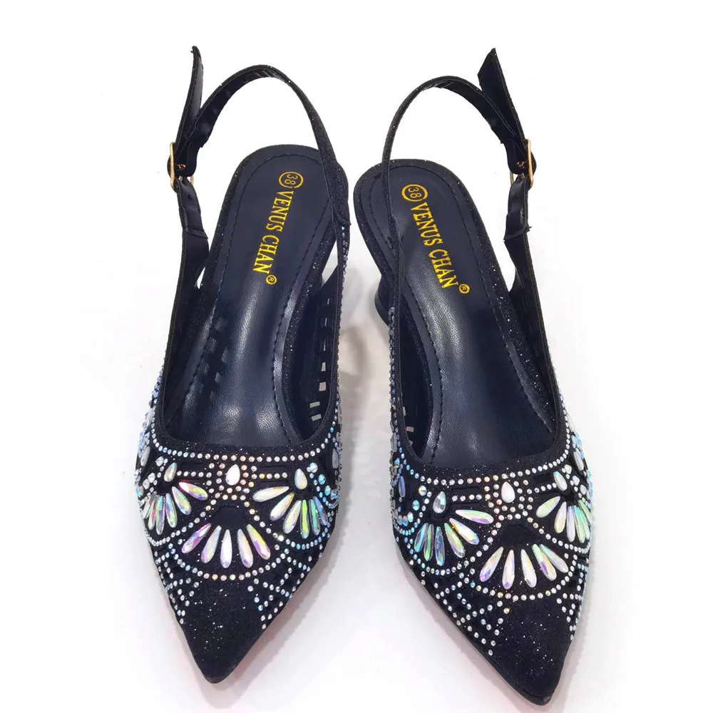 2025 Italian Design Slope Heel Sequin Stripe Rhinestone Summer Women's Sandals Party Fashion Elegant Ladies Shoes and Bag Set 3