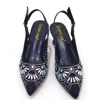 2025 Italian Design Slope Heel Sequin Stripe Rhinestone Summer Women's Sandals Party Fashion Elegant Ladies Shoes and Bag Set 3