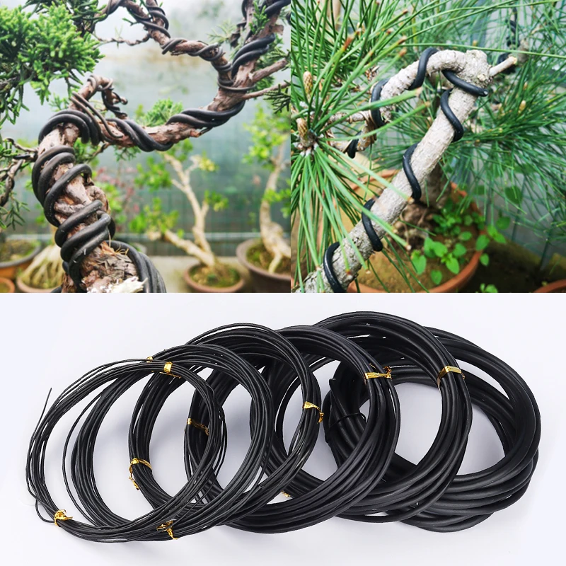 Bonsai Wire Plant Support Branches Bend Fixing Anodized Aluminum Bonsai Training Wire Plant Shapes 5M 1-3mm Garden Accessories