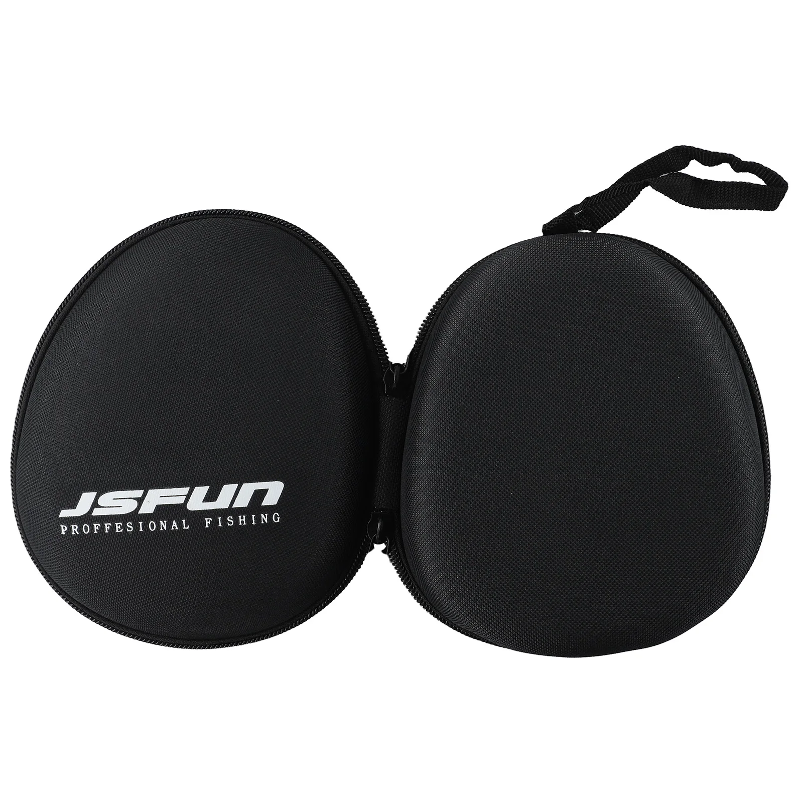 

Brand New Reel Fishing Bag. Lure Carry Stored Waterproof Nylon Weight 75g Black Drainage Holes Drum Swivel Scope