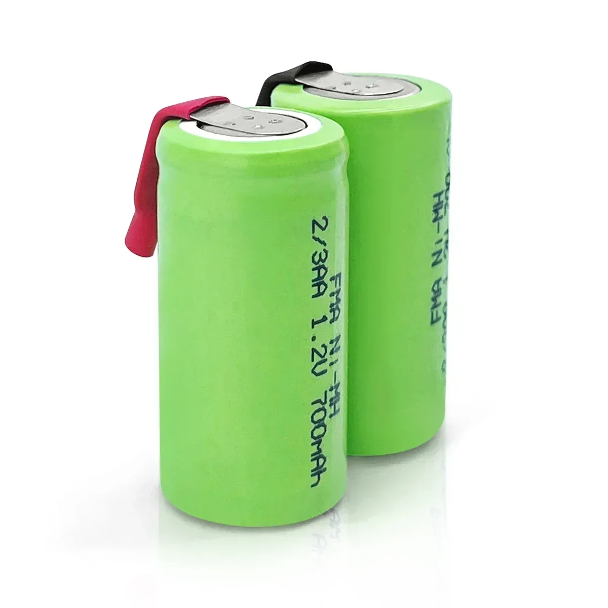 Ni-Cd または Ni-MH 2/3AA または AA 2.4V 充電式バッテリー