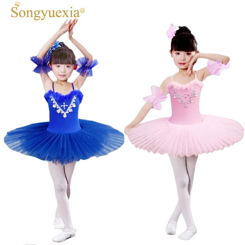 

2022 SONGYUEXIA Diamond Ballet Dress Children Swan Lake Ballet Costume Girls Tutu Ballet Leotard Dancewear Ballet Costumes Kids