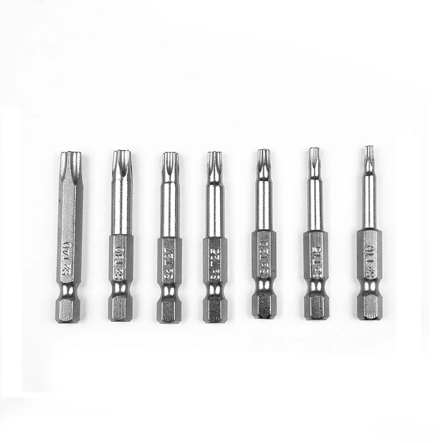 

Отвертка T10/T15/T20/T25/T27/T30/T40 1/4 с шестигранным хвостовиком, 7 шт.