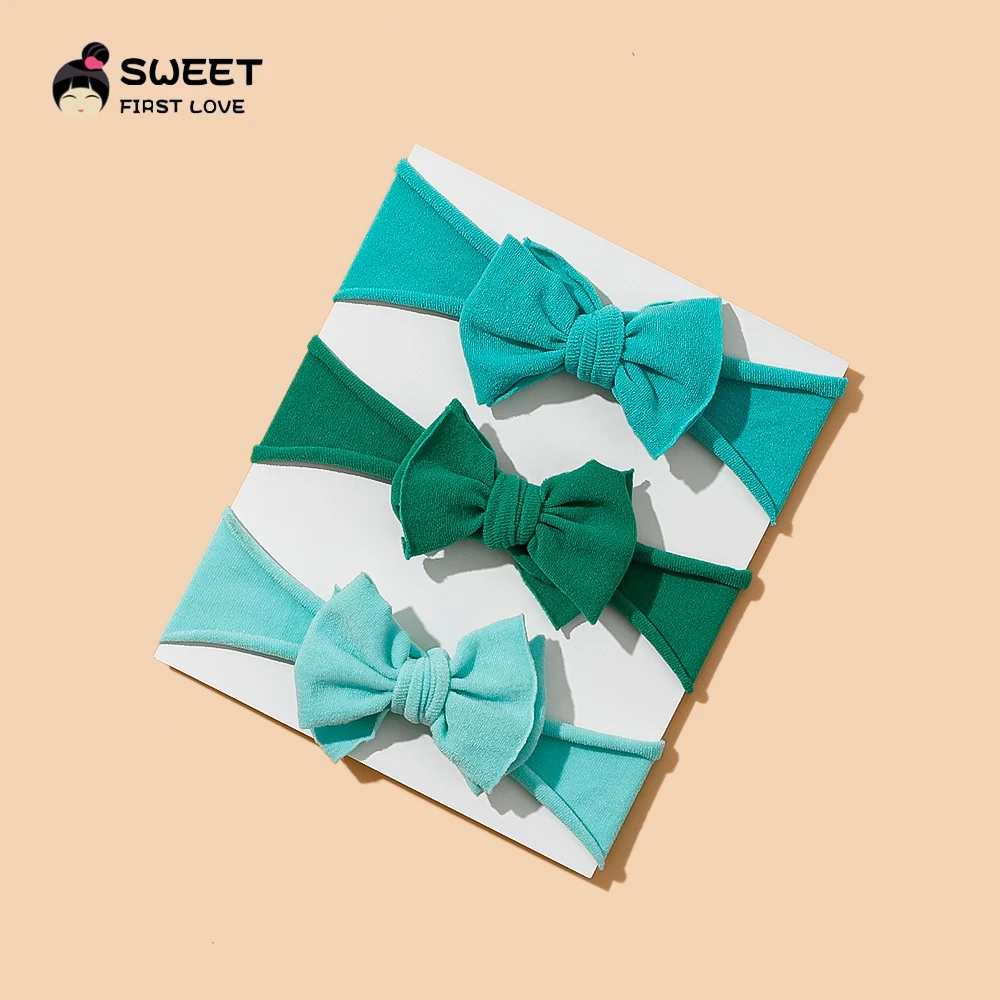 Fascia Neonata Capelli Fasce Per Capelli Bambina - 3 Pezzi In Nylon Elastico Per Neonati E H 399737 - Foto 2