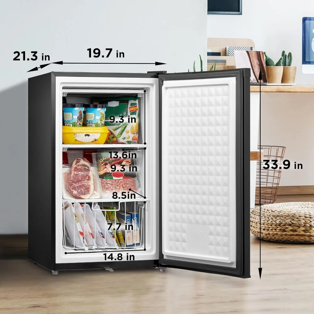 MRU03M2ABB Upright Freezer Large Black, 3.0 Cubic Feet
