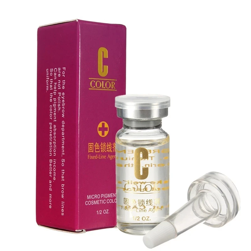 

Микроблейдинг, фиксирующий пигмент, тату, макияж, чернила, цветной замок, вспомогательное средство для бровей с фиксированной линией, аксессуары для татуировки, 1 шт., 15 мл