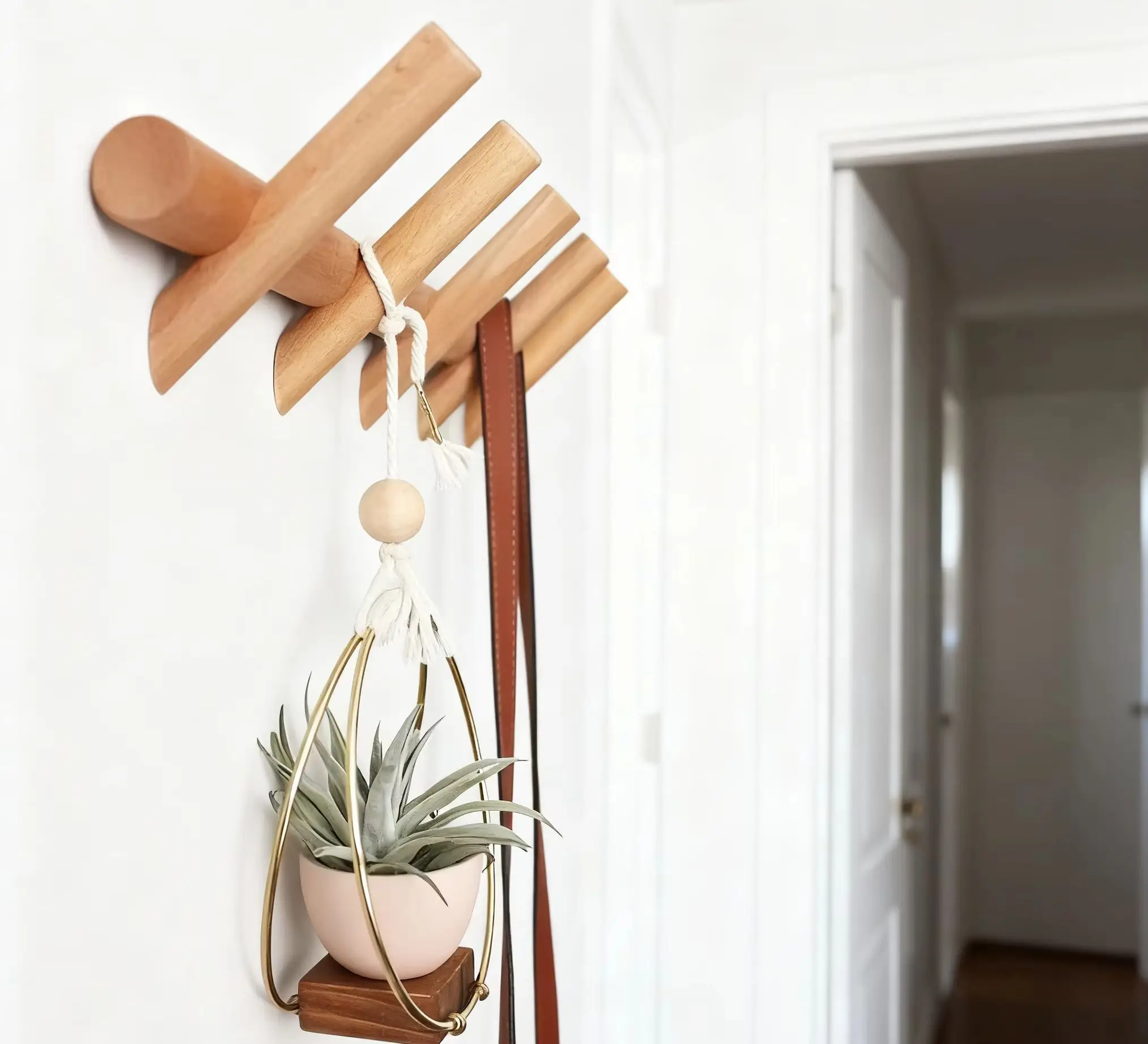 Organisateur Rangement Suspendu Porte - 5 Poches & 2 Crochets Métal - Pour Chambre Enfant, Salle De Bain, Cuisine, Chambre à Coucher | Leroy Merlin