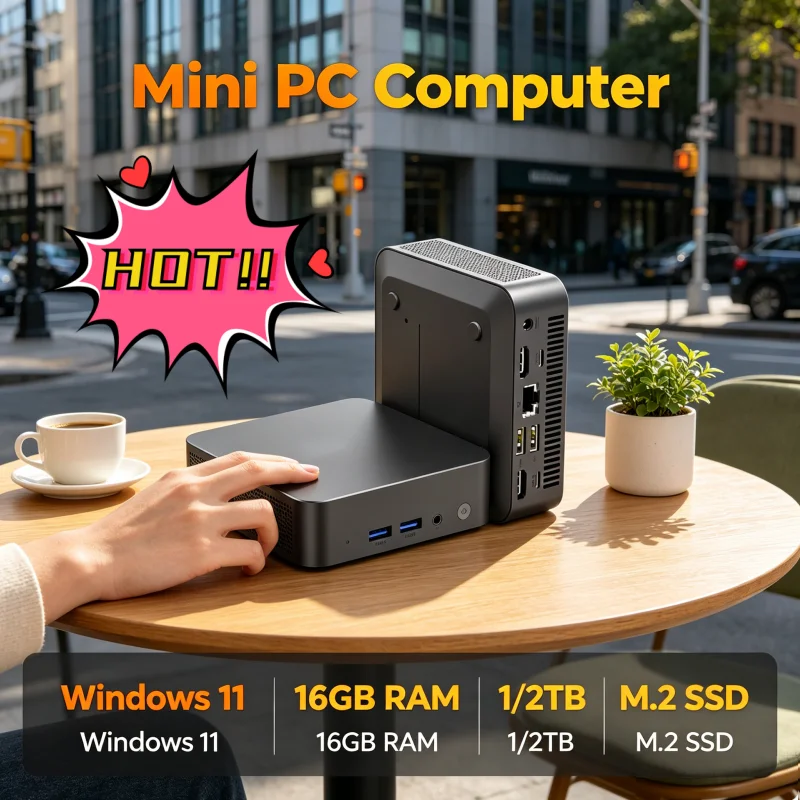 대용량 스토리지 엘리트 미니 컴퓨터 코어 I3 6006U 고성능 32GB 램 1TB 2TB SSD 4K HD
