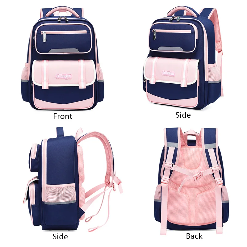 NEW 2024 High Quality Orthopedic Back Primary Girl Shcool Bags Kid Book Bag Teenage Backpacks Waterproof Satchel 3