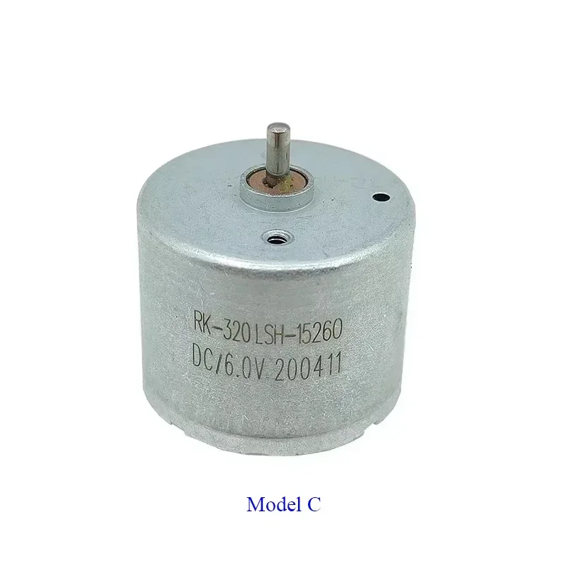 미니 320 DC 모터 3.7V 6V 12V 마이크로 24mm 저소음 원형 스핀들 저속 DIY 장난감 청소기 DVD 취미용
