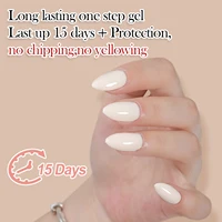 FZANEST One Step Gel Polish 3 in 1 Gel Nail Color Base Coat Top Coat Color Gel Polish in One Gel Nail Polish 2