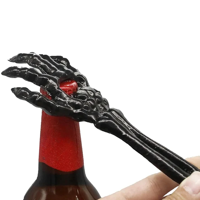 Ghoulishly good deal on the Cast Iron Skeleton Hands Bottle Opener