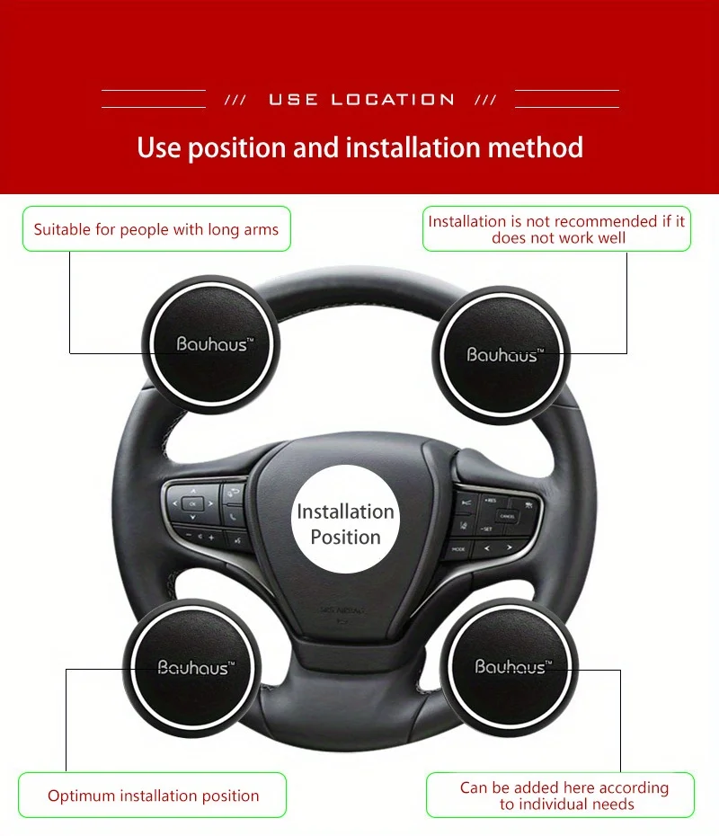 Universal Auto Drehen Lenkrad Booster Power Griff Zubehör 360-Grad-Drehung Lenkrad Knopf Ball arbeitssparend – Detail 11
