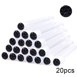 Reusable Eyelash Brush & Mascara Wand Case - 20-Pack Dust-Proof Makeup Applicator Tubes, Wholesale (Black glass)