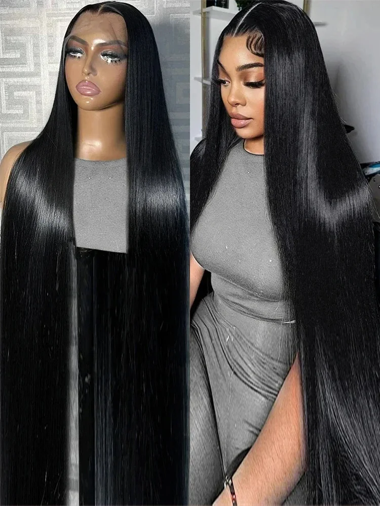 Premium 13x3 Lace Front Synthetic Wig - Straight Mid-Length, 130% Density
