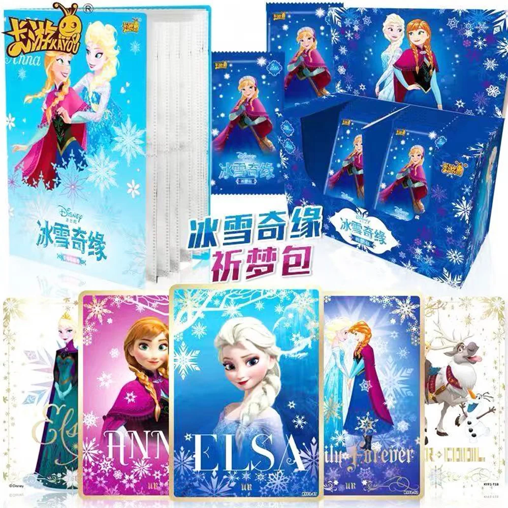 Disney meninas princesa congelada Jogo Coleção Cartões conjunto neve Branco  Beleza Com caixa original crianças Presente do Natal - AliExpress