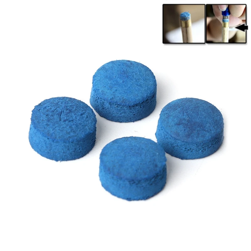 50Pcs Pool Cue Tips Billiard Cue Stick Replacement Tips with Storage Box Snooker Pool Cues Blue for Cues