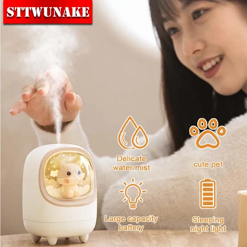 High Quality 350ml Aromatherapy Essential Oil Diffuser cartoon   Ultrasonic Air Humidifier with Night Light Christmas Gift