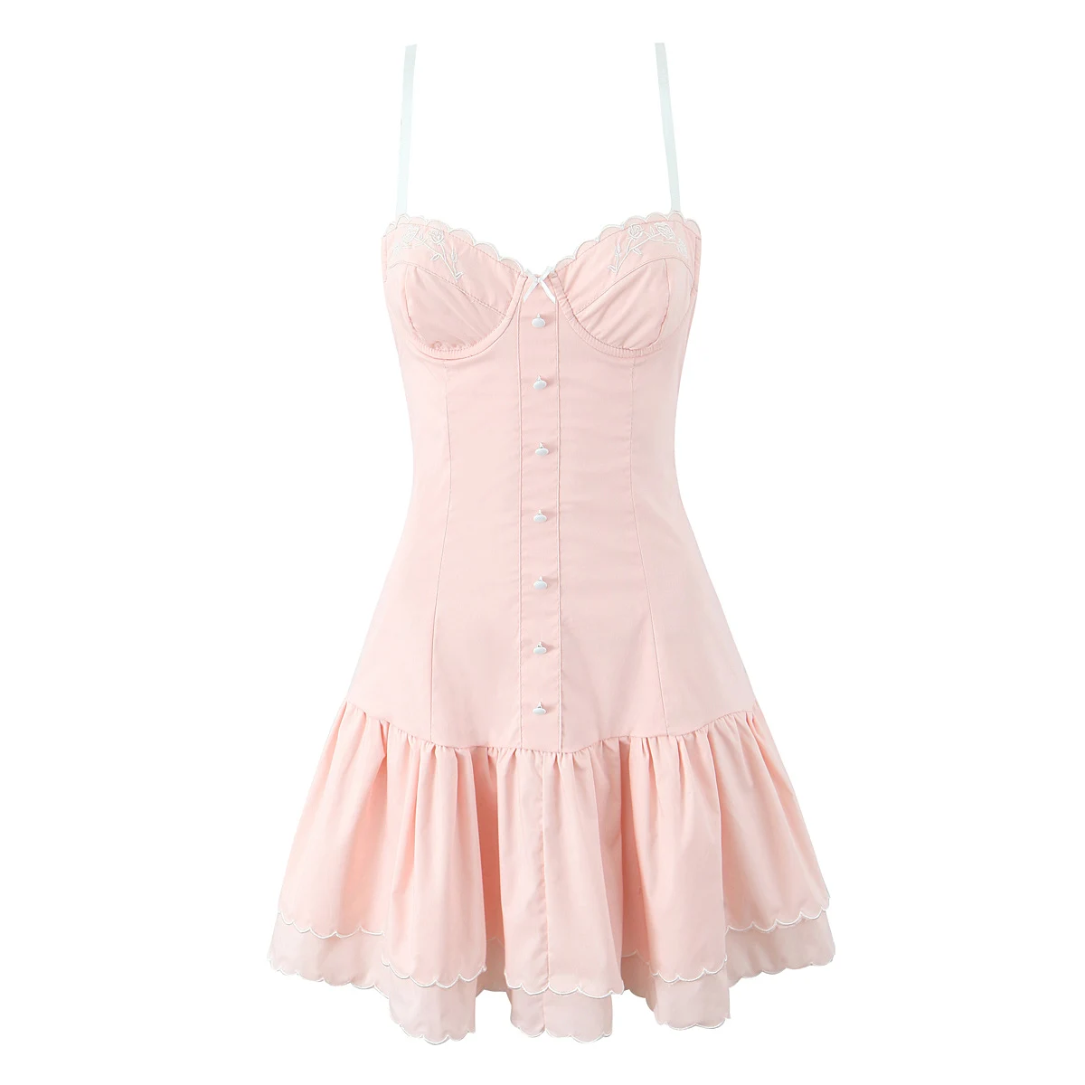 Laudre Pink Corset Mini Dress