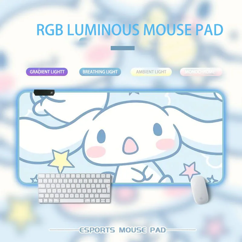

Sanrio Cinnamoroll My Melody Kawaii Cartoon Shine Thicken Large Comfortable Mouse Pad Computer Desk Pad Girl Heart Festival Gift