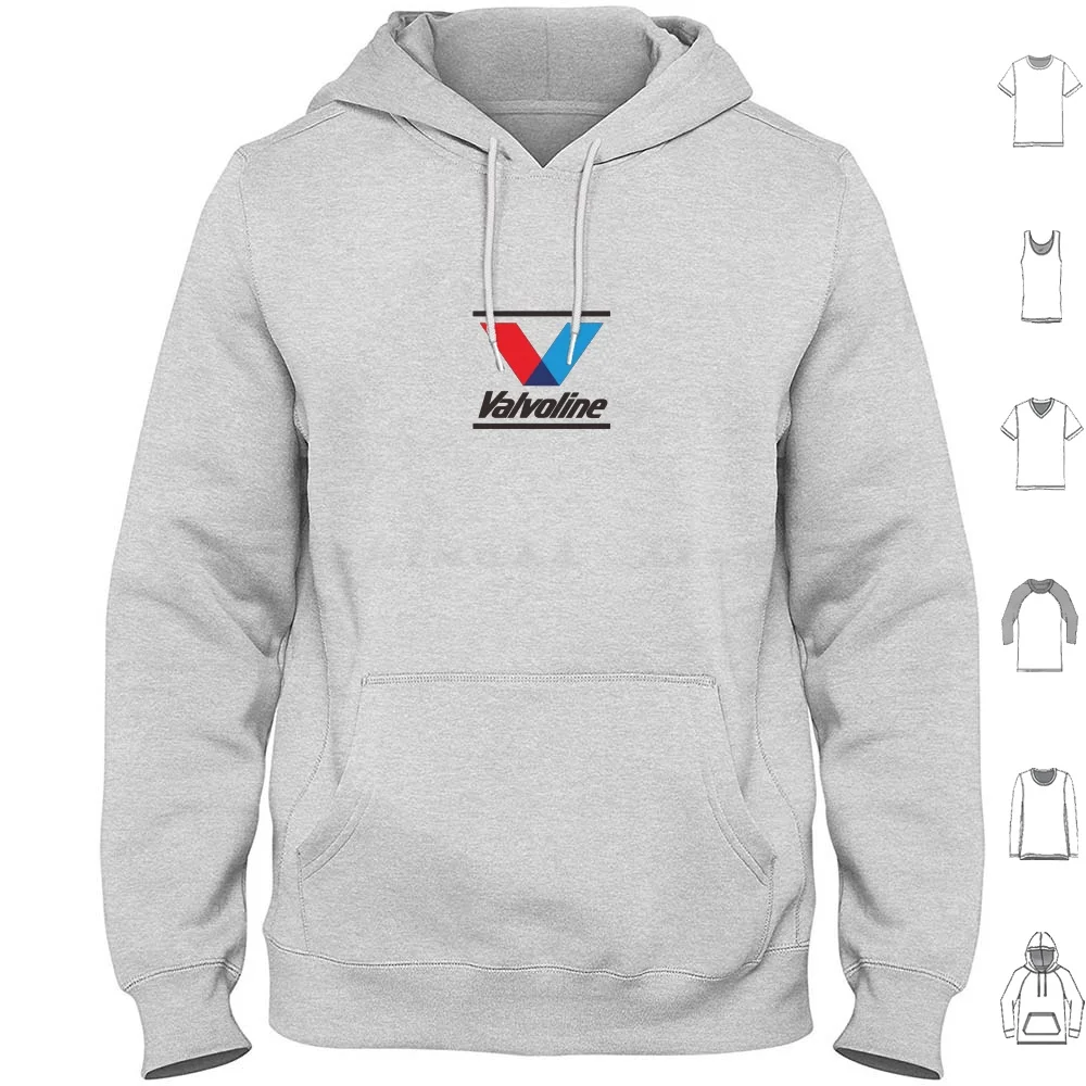 Valvoline Felpa Con Cappuccio In Cotone Manica Lunga Valvoline Repsol Oil Shell Motoroil Engine