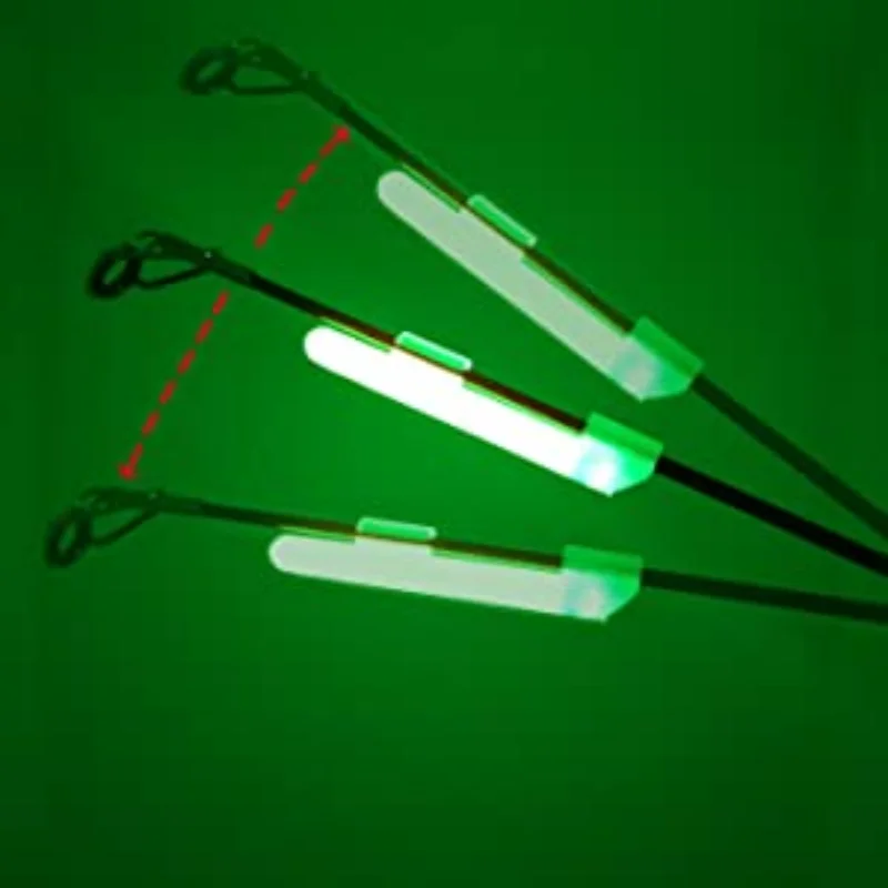 Fishing Glow Sticks Clip On Fishing Rod Tip Green Fluorescent Wand Luminous  Tubes S M L XL Light Stick Night Fishing Tackle