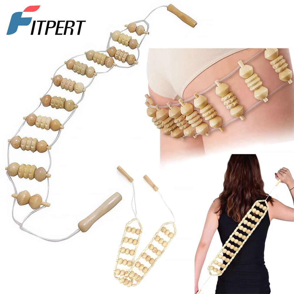 

1 Piece Wood Therapy Massage Tool Back Massage Muscle Roller Massager for Adults The Old Muscle Stimulator Relase Back Pain Home