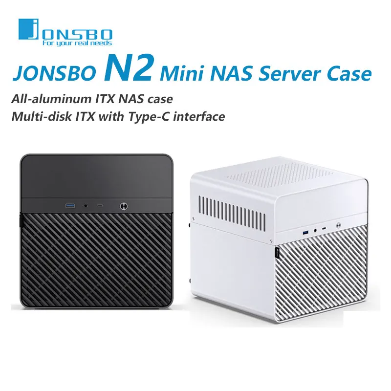 Мини-сервер JONSBO N2 ITX NAS, маленькая модель, все в одном, алюминиевая подставка, портативный телефон, жесткий диск 5, расположение, популярный шасси