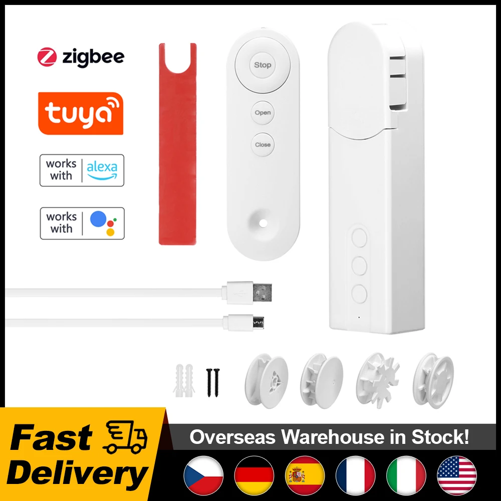 Tuya Wifi/bt/zigbee Pull Bead Curtain Motor Electric Roller Blind Driver Automatic Opener