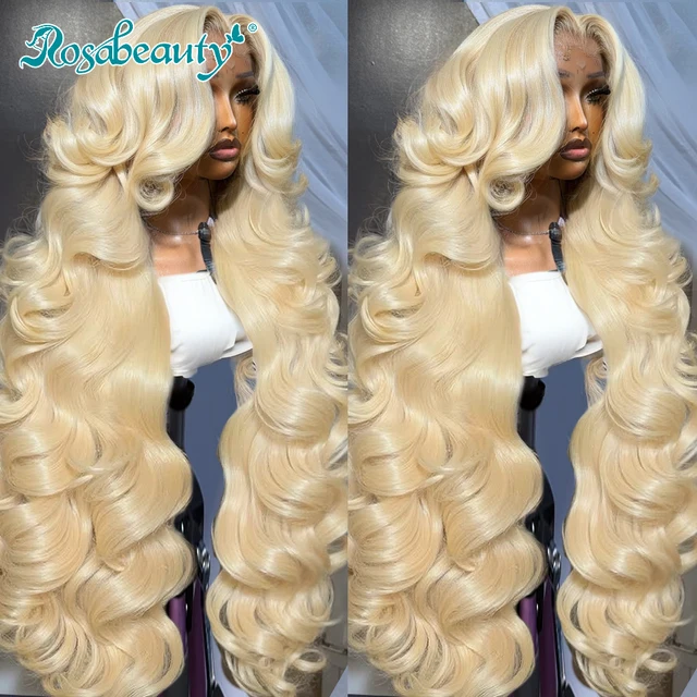 Perruque en cheveux humains Rosabeauty HD transparente 13x6 613 Body Wave Blond Miel avec dentelle frontale, perruques brésiliennes 13x4 Lace Front pour femmes 1
