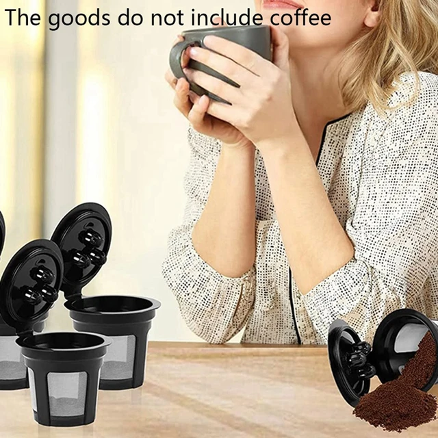 4 Pack K Cup Reusable Pods For Ninja Dual Brew Coffee Maker