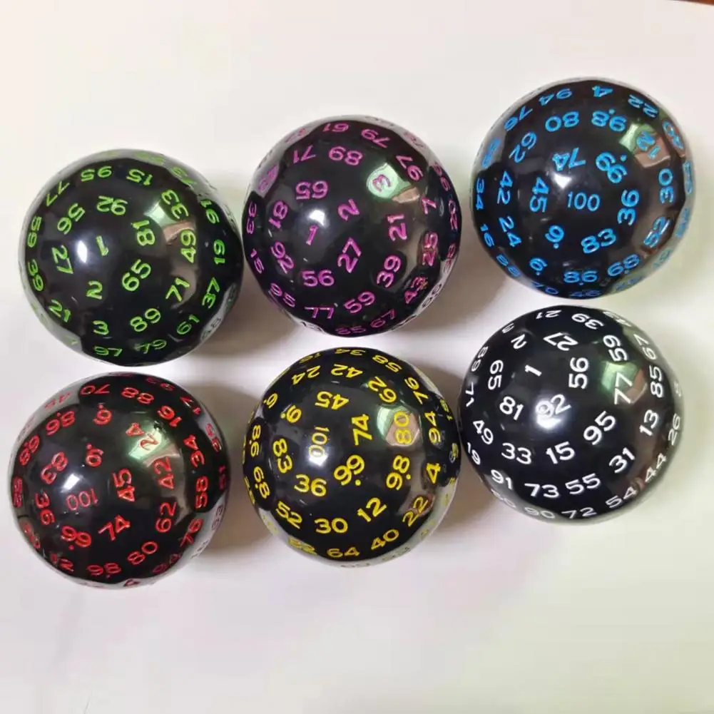 4.5cm 100 Sided Polyhedral Dice Engraved Number Dice Bar Club Party Board Family Game KTV Entertainment Dice Toy Board Games party bar acrylic table games luminous club game dices gambling dice board game
