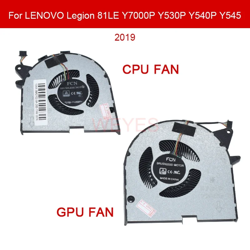 Ventole Di Raffreddamento Sostitutive Per CPU/GPU Per Laptop Lenovo Legion Y540P Y545 Y7000P 2019 – 2 Pezzi, 4 Pin - 4