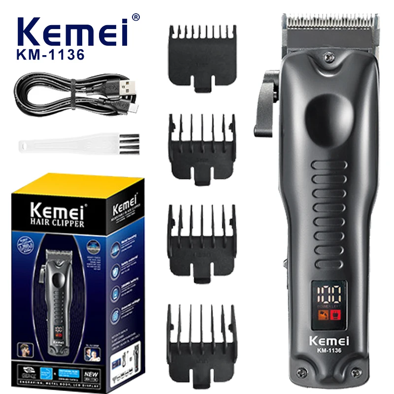 KEMEI Professional Hair Clippers for Men Electric Beard Trimmer Hair Cutting Kit Men Grooming Gifts for Father Husband Boyfriend